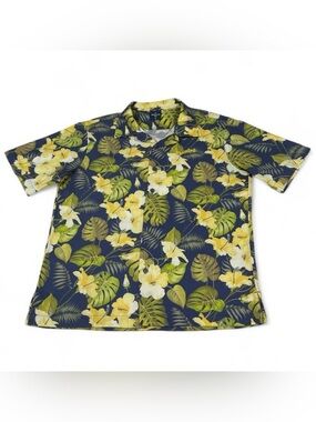 NWOT! Breitling 1884 Navy Hawaiian Floral S/S Shirt Men’s Size M Resortwear